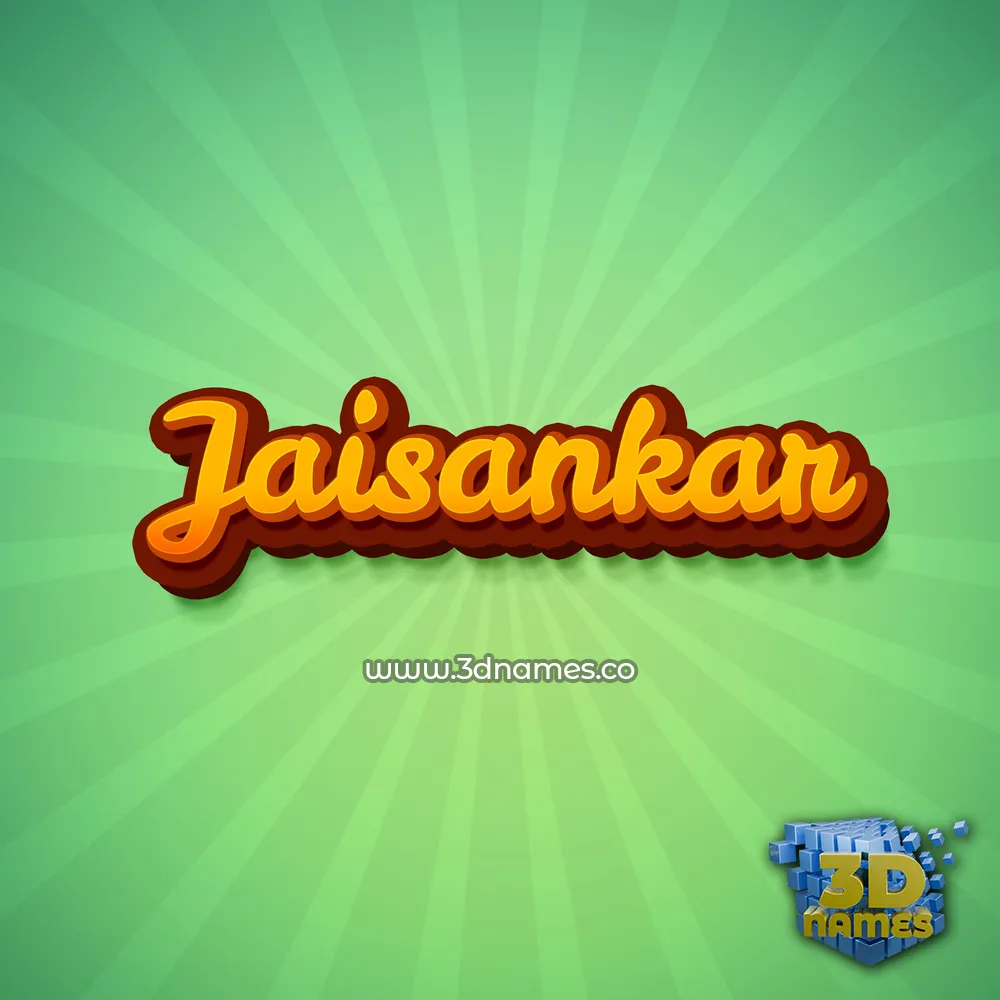 jaisankar in Green Rays style - 3D name wallpaper