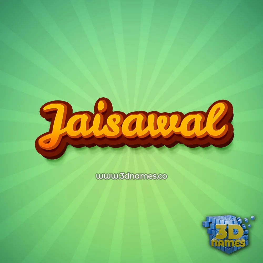 jaisawal in Green Rays style - 3D name wallpaper