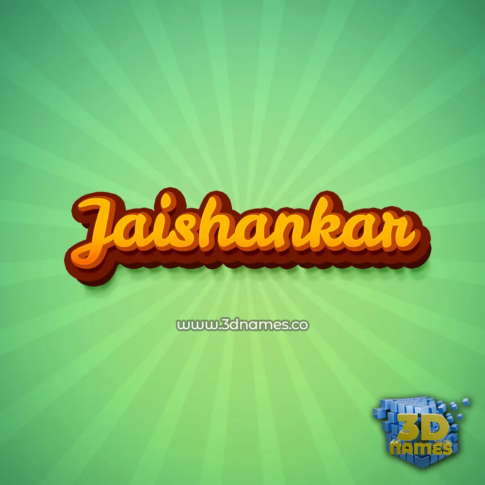 jaishankar in Green Rays style - 3D name wallpaper