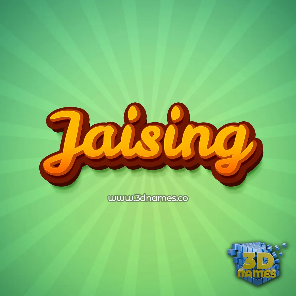 jaising in Green Rays style - 3D name wallpaper