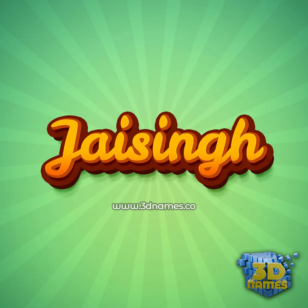 jaisingh in Green Rays style - 3D name wallpaper