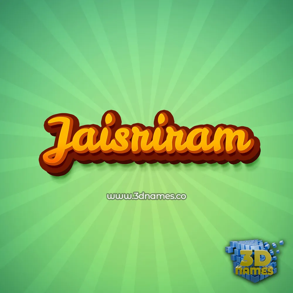 jaisriram in Green Rays style - 3D name wallpaper