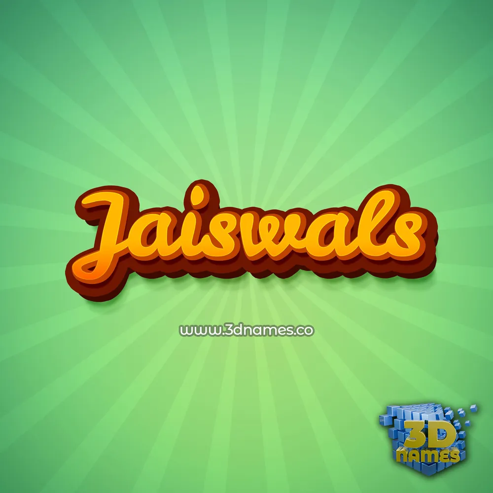 jaiswals in Green Rays style - 3D name wallpaper