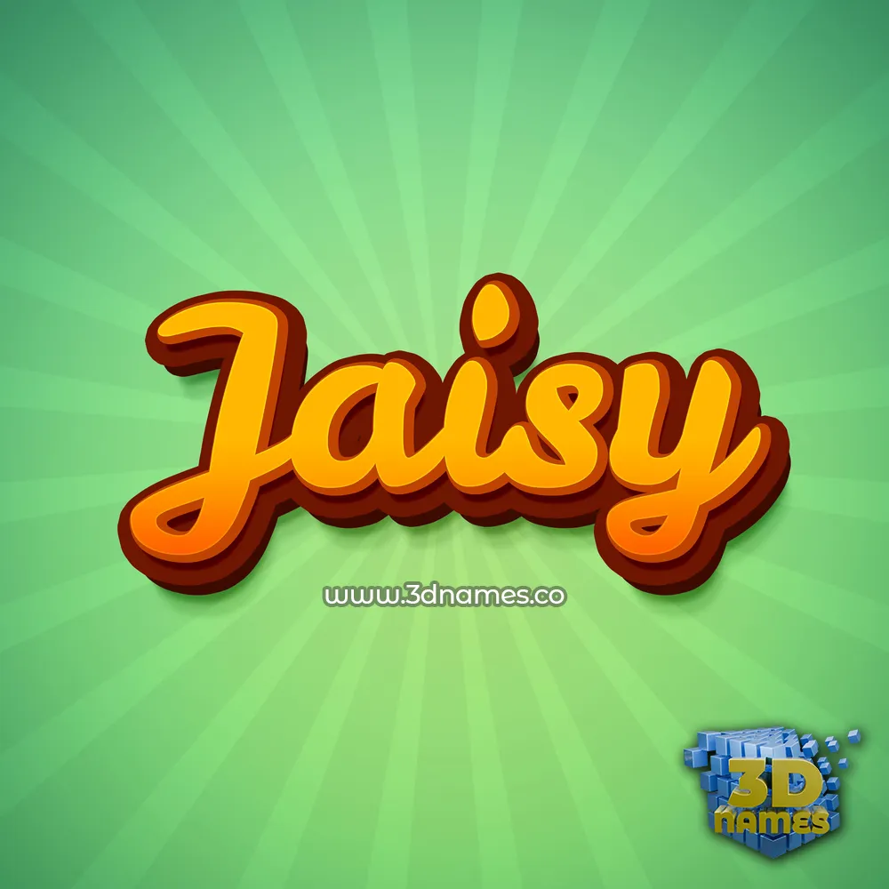 jaisy in Green Rays style - 3D name wallpaper