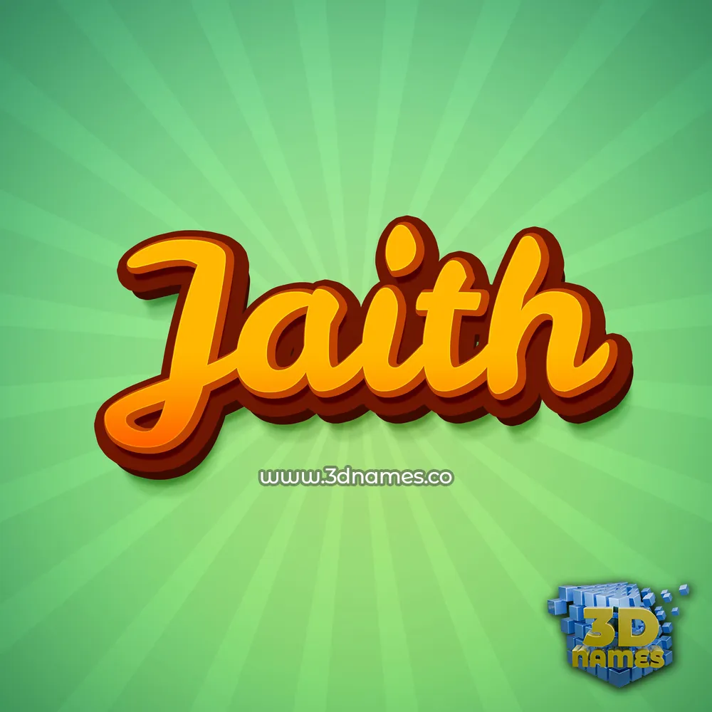 jaith in Green Rays style - 3D name wallpaper