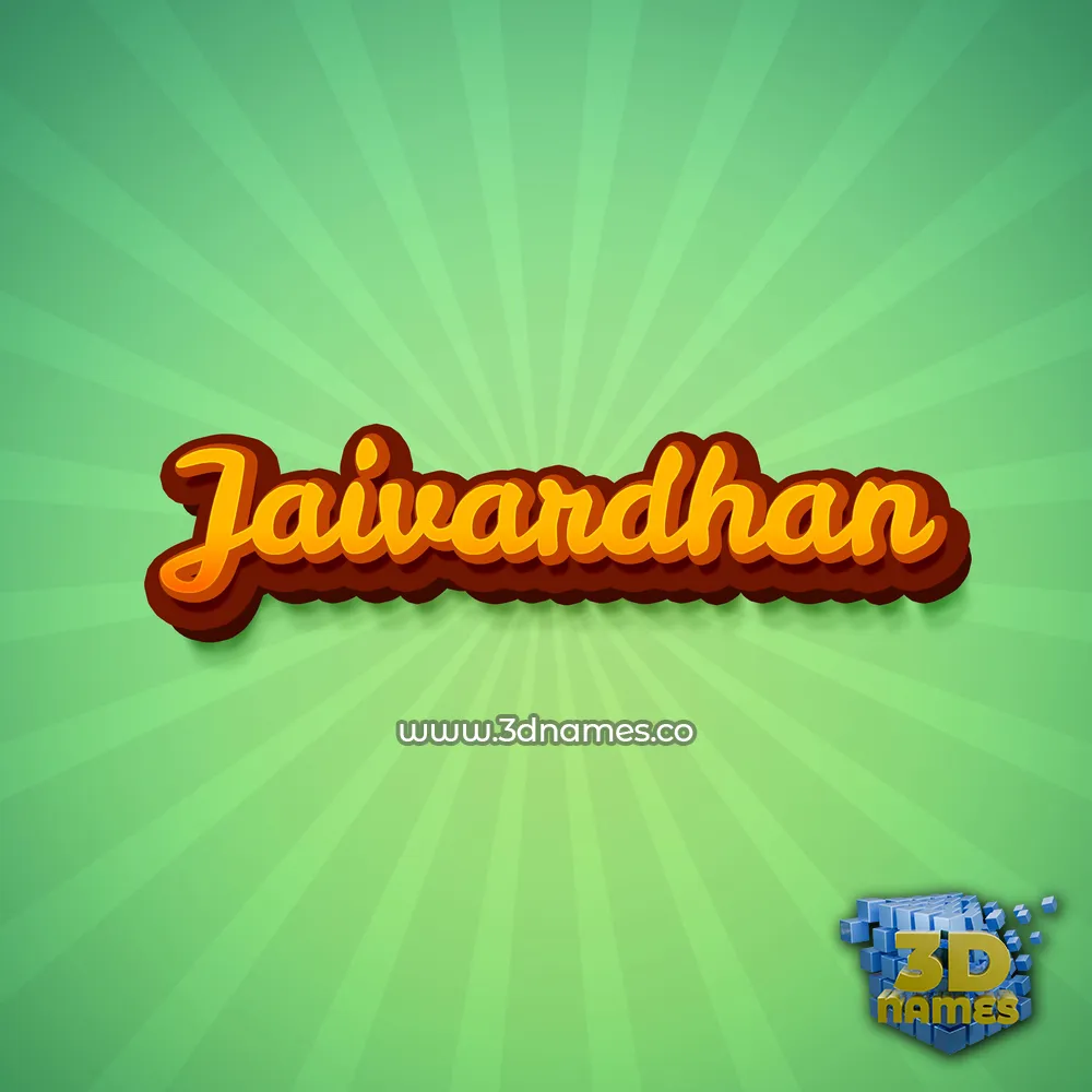 jaivardhan in Green Rays style - 3D name wallpaper