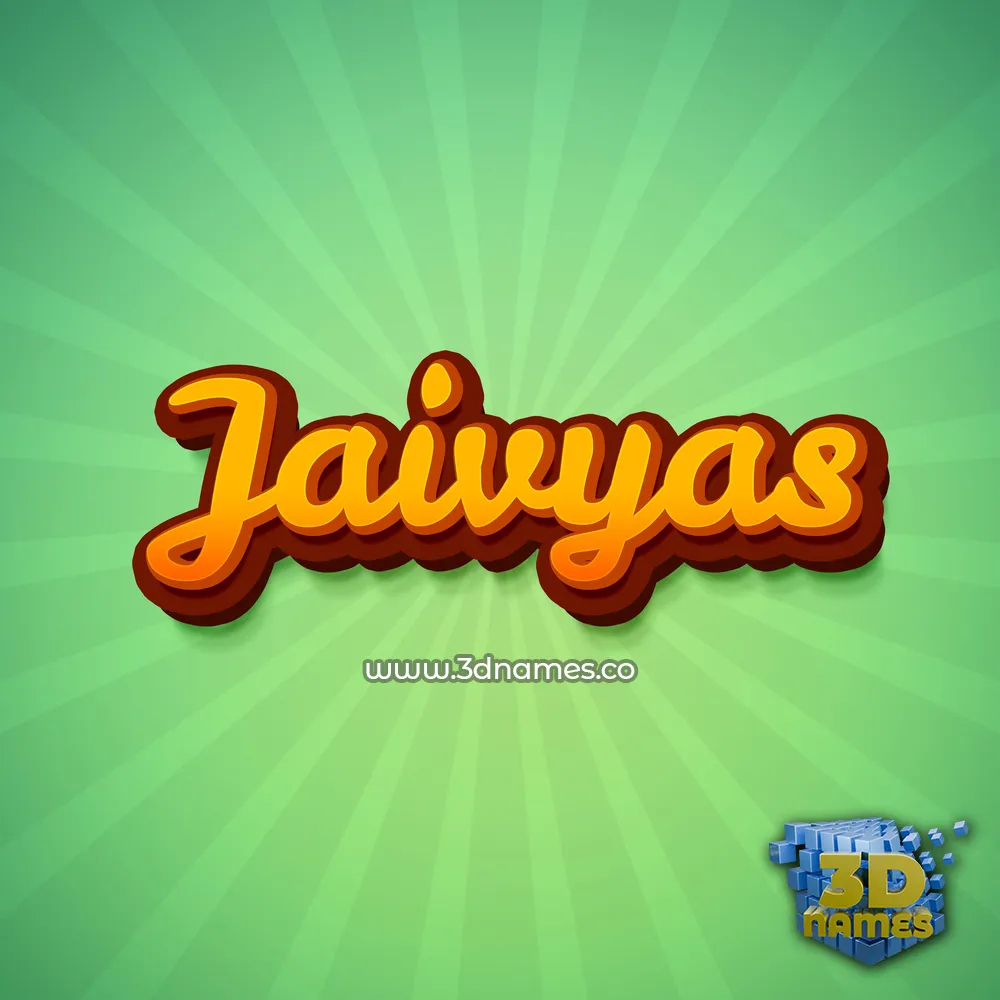 jaivyas in Green Rays style - 3D name wallpaper