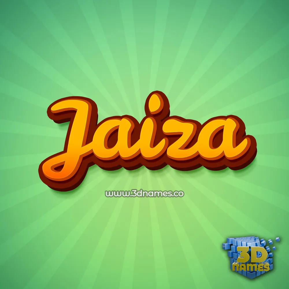 jaiza in Green Rays style - 3D name wallpaper