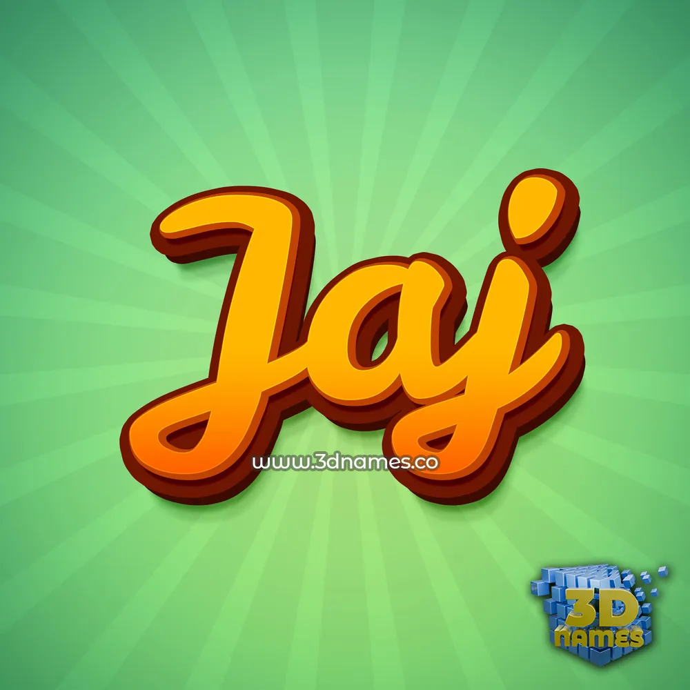 jaj in Green Rays style - 3D name wallpaper