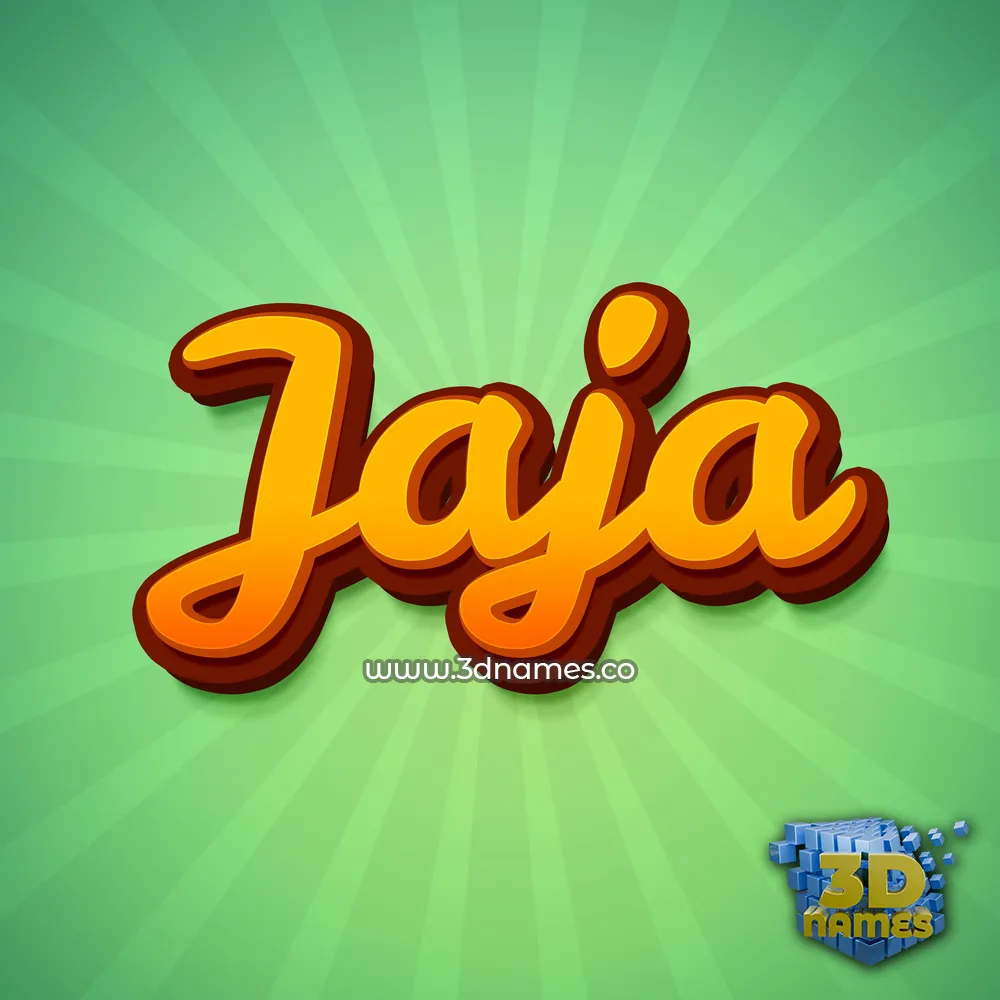 jaja in Green Rays style - 3D name wallpaper