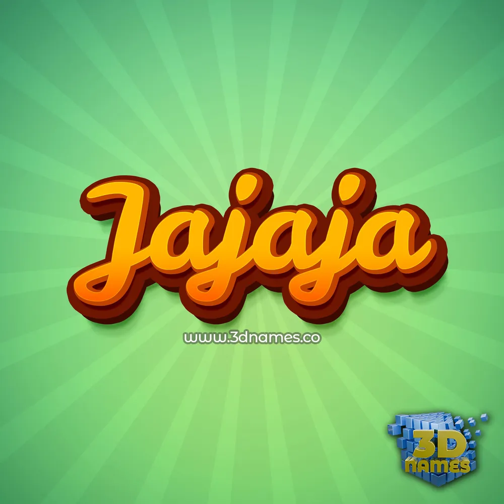 jajaja in Green Rays style - 3D name wallpaper