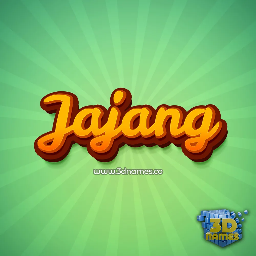 jajang in Green Rays style - 3D name wallpaper