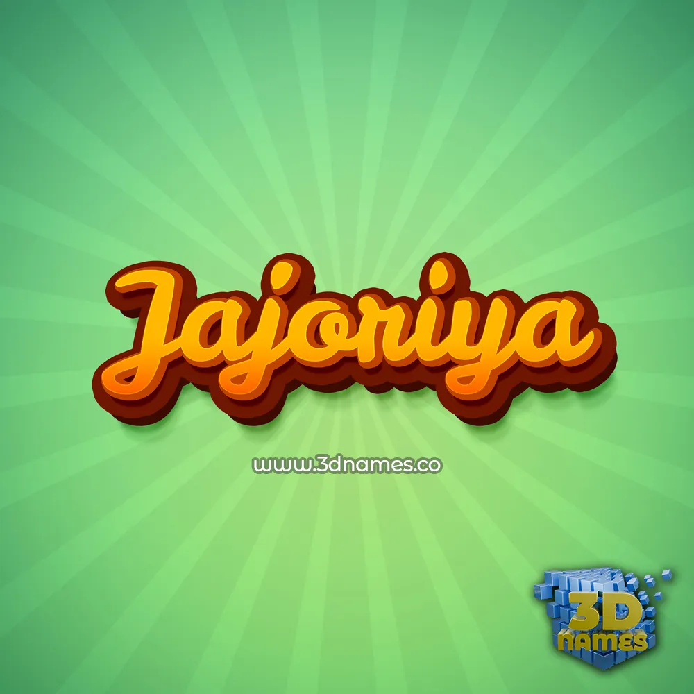 jajoriya in Green Rays style - 3D name wallpaper