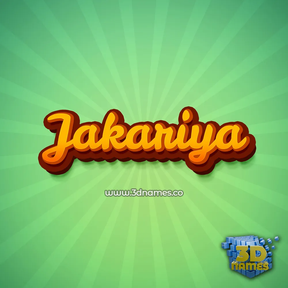 jakariya in Green Rays style - 3D name wallpaper