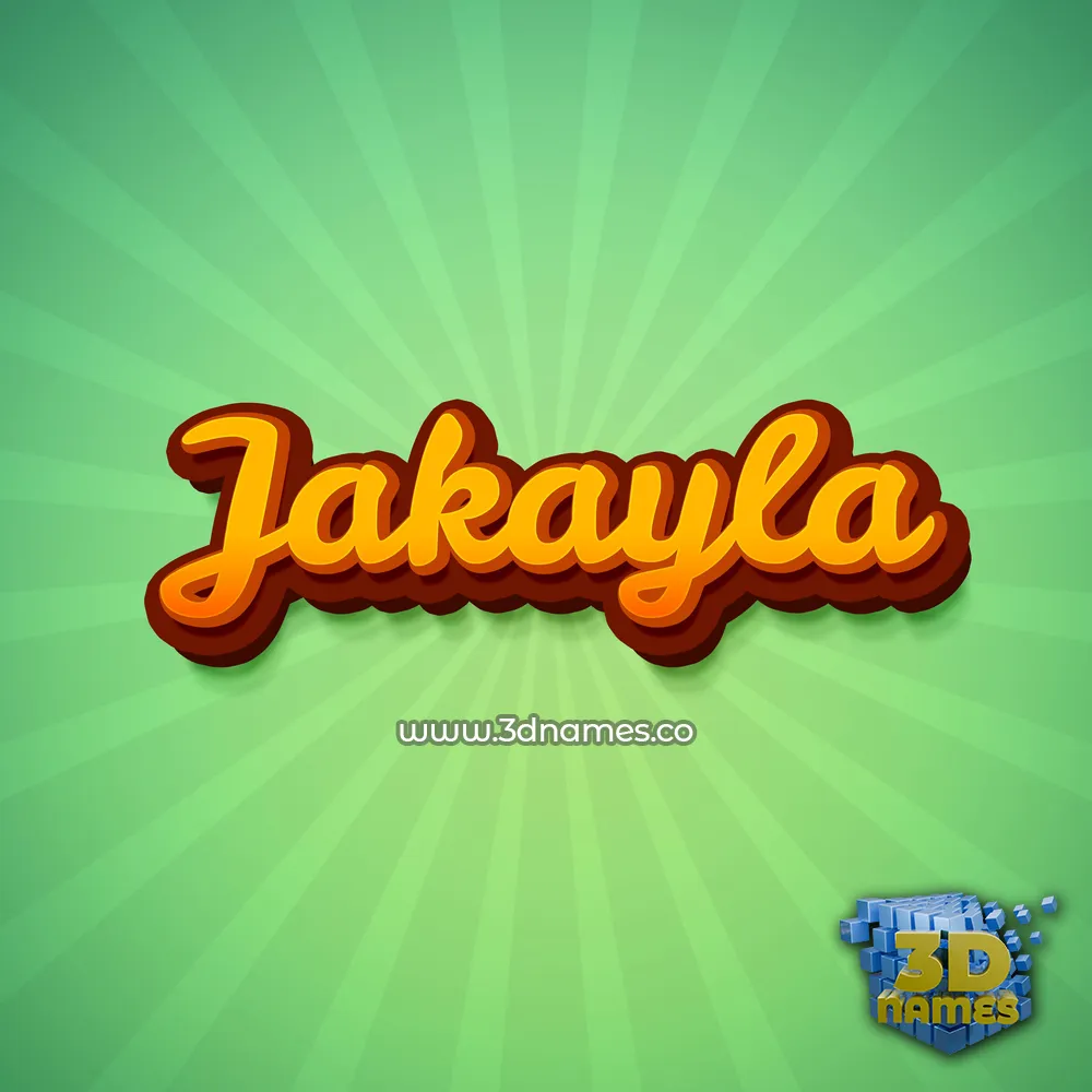 jakayla in Green Rays style - 3D name wallpaper
