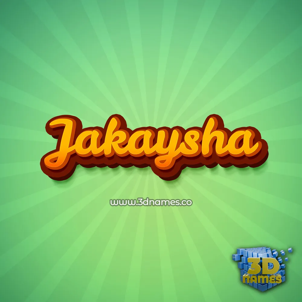 jakaysha in Green Rays style - 3D name wallpaper