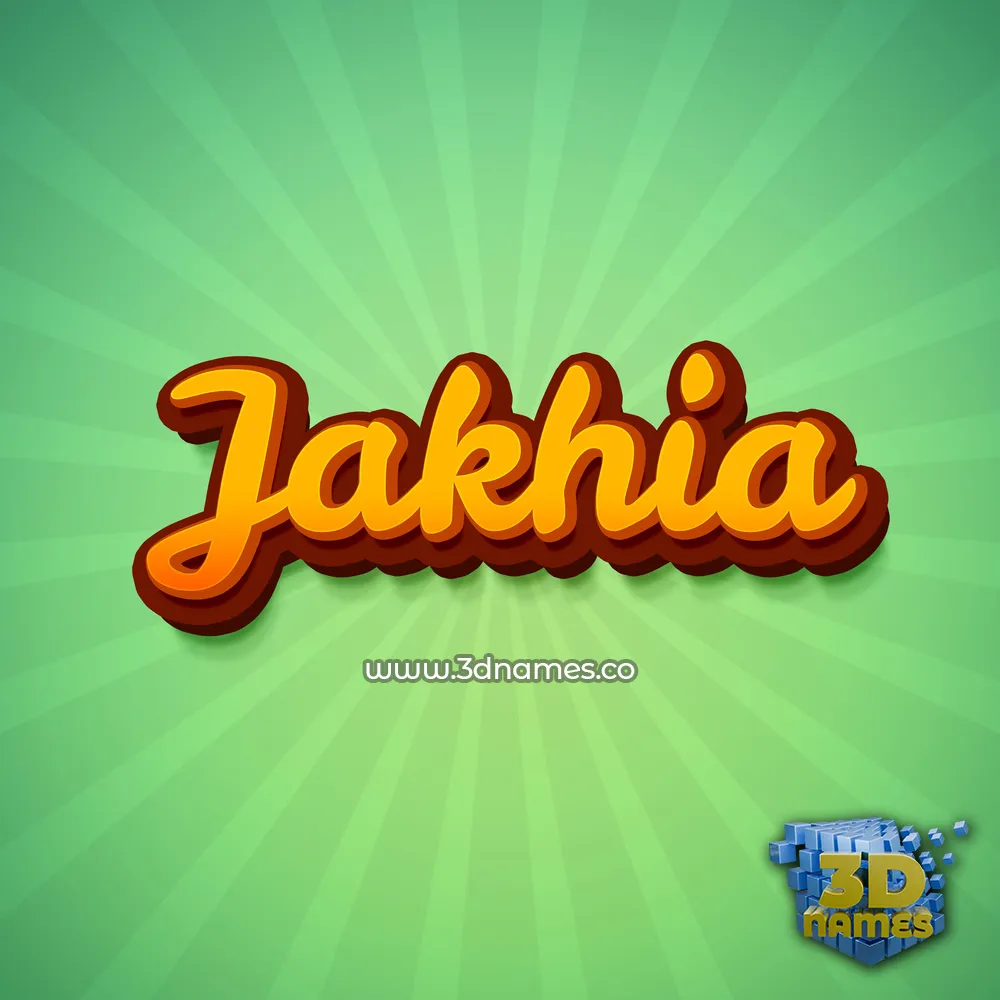 jakhia in Green Rays style - 3D name wallpaper