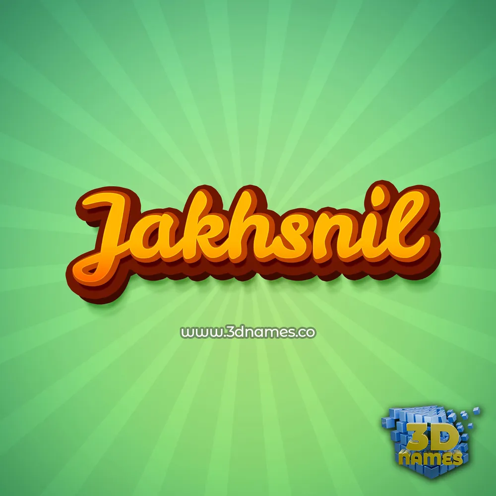 jakhsnil in Green Rays style - 3D name wallpaper