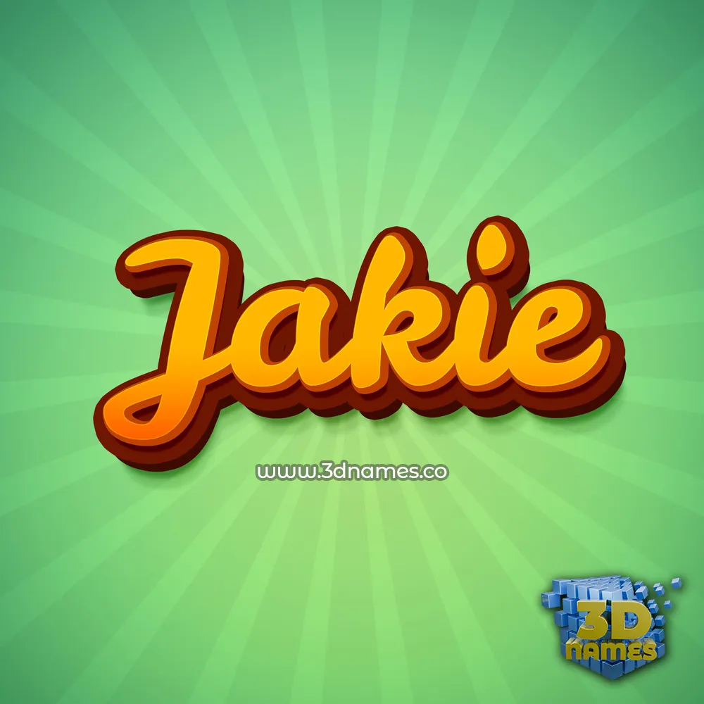 jakie in Green Rays style - 3D name wallpaper