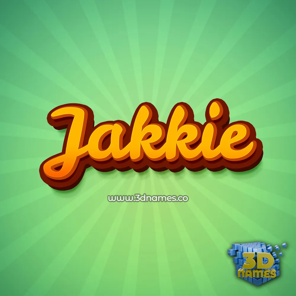 jakkie in Green Rays style - 3D name wallpaper