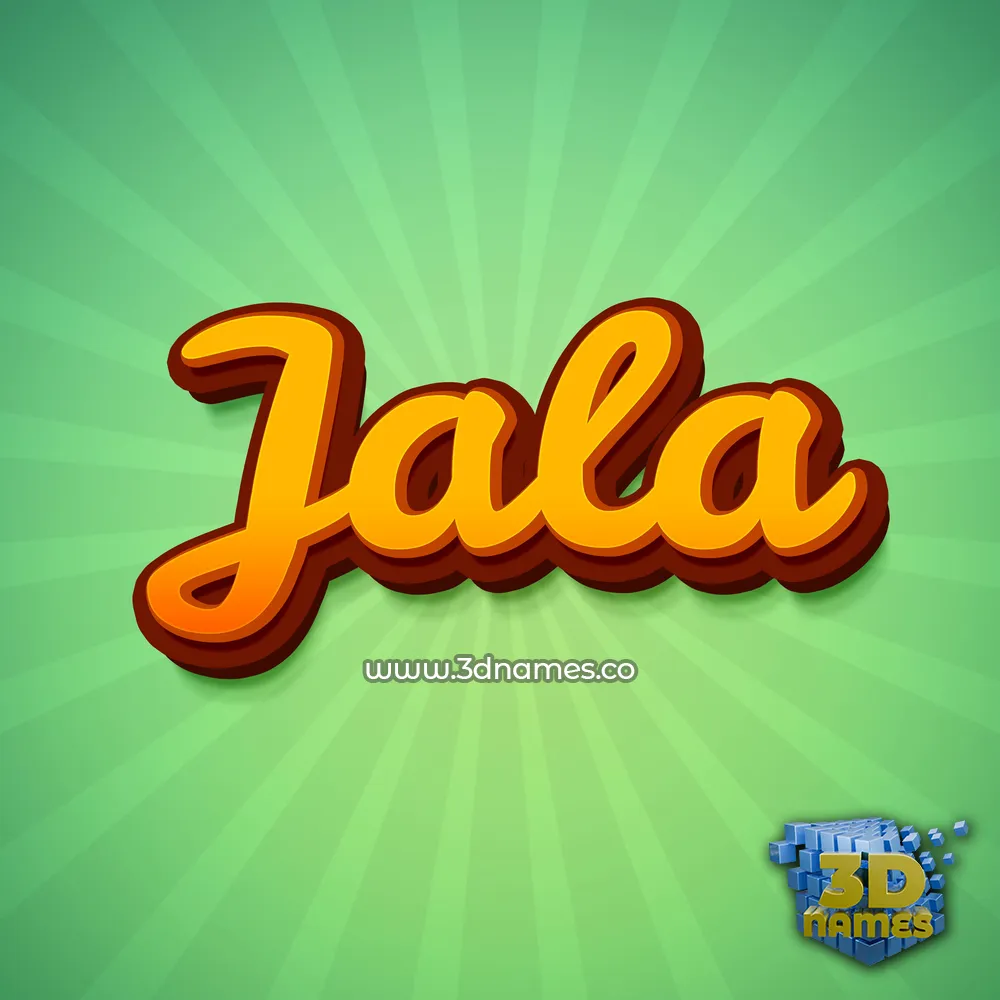 jala in Green Rays style - 3D name wallpaper