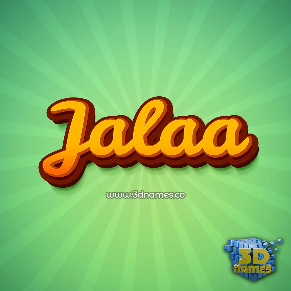 jalaa in Green Rays style - 3D name wallpaper