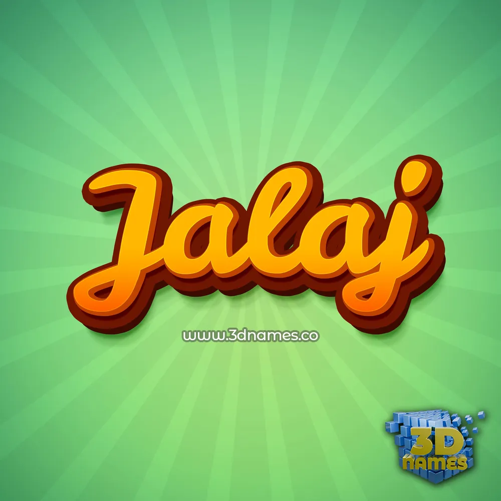 jalaj in Green Rays style - 3D name wallpaper