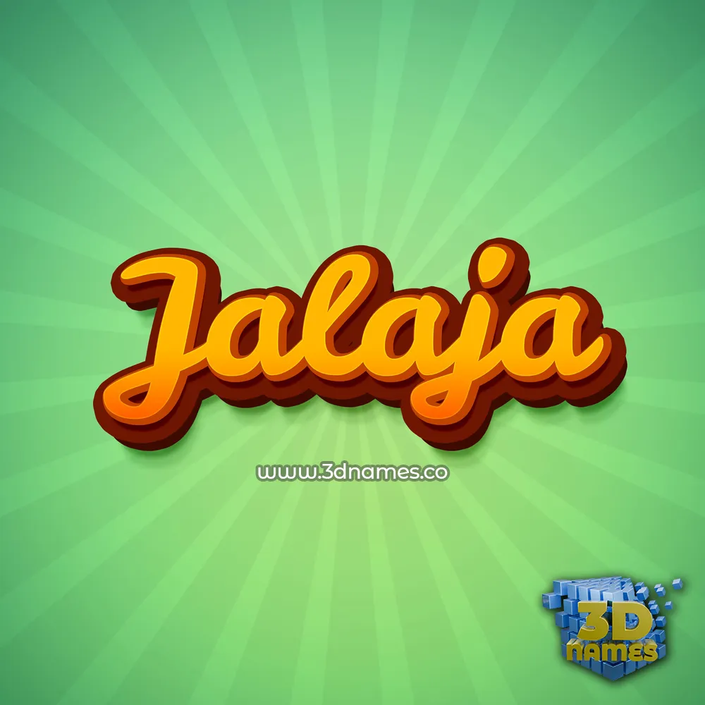 jalaja in Green Rays style - 3D name wallpaper