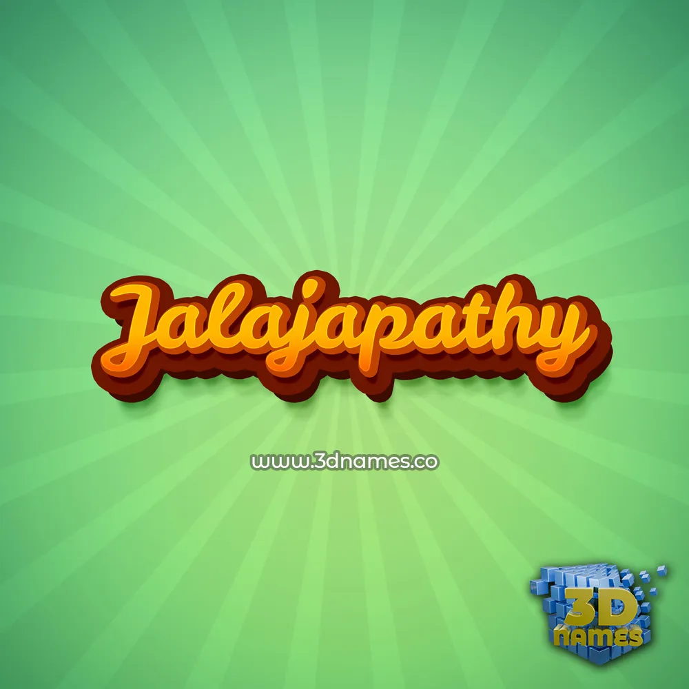 jalajapathy in Green Rays style - 3D name wallpaper