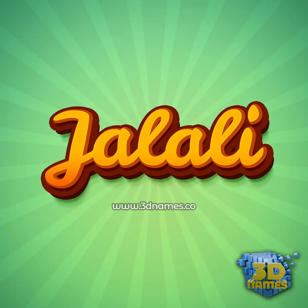 jalali in Green Rays style - 3D name wallpaper