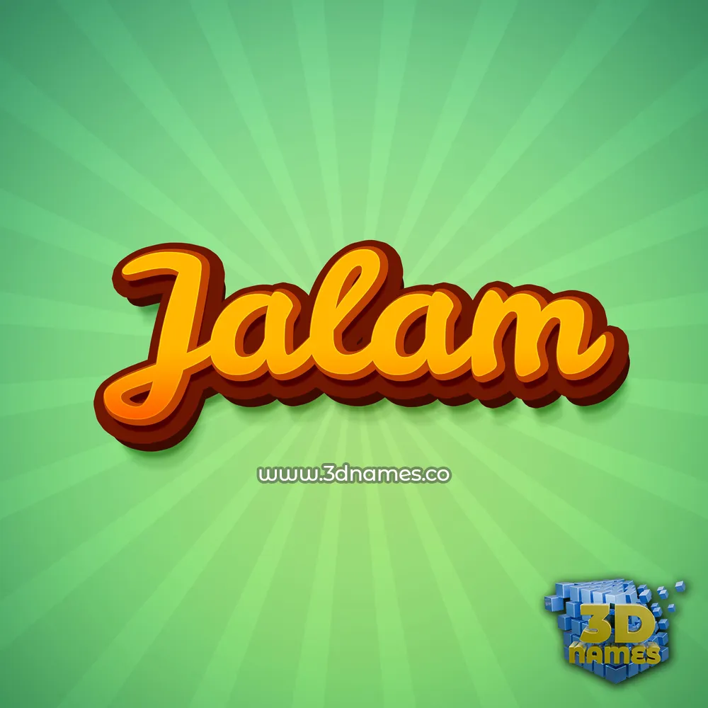 jalam in Green Rays style - 3D name wallpaper