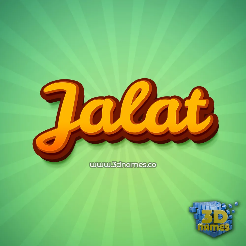 jalat in Green Rays style - 3D name wallpaper