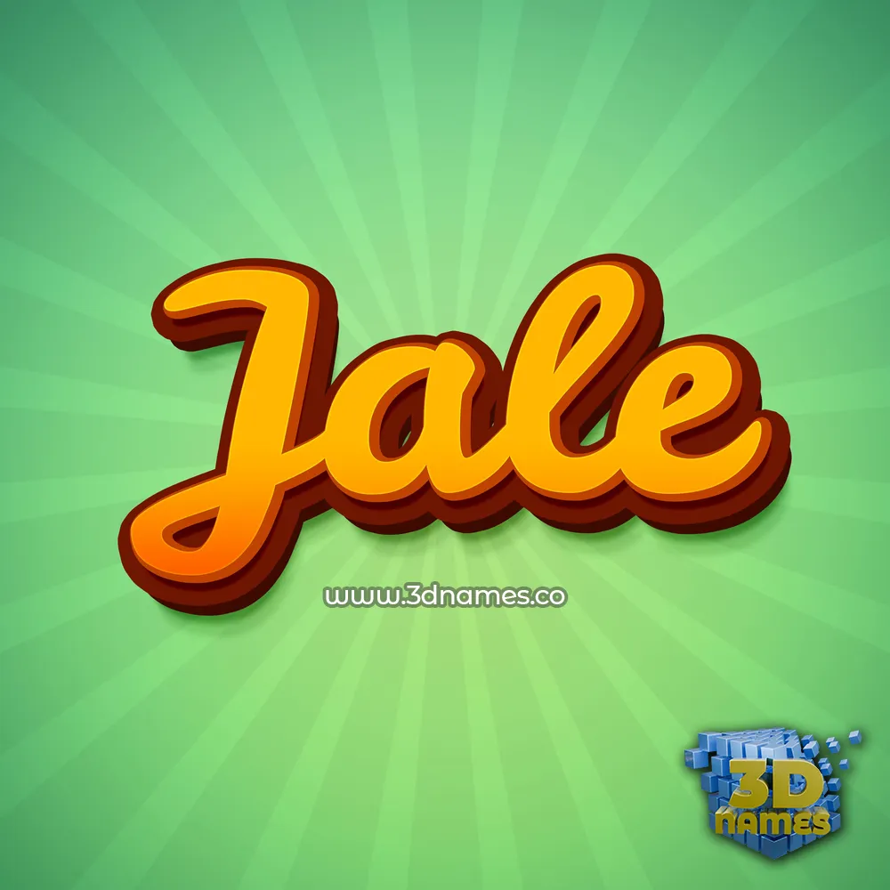 jale in Green Rays style - 3D name wallpaper