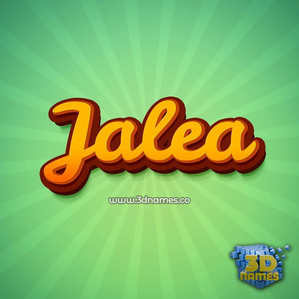 jalea in Green Rays style - 3D name wallpaper