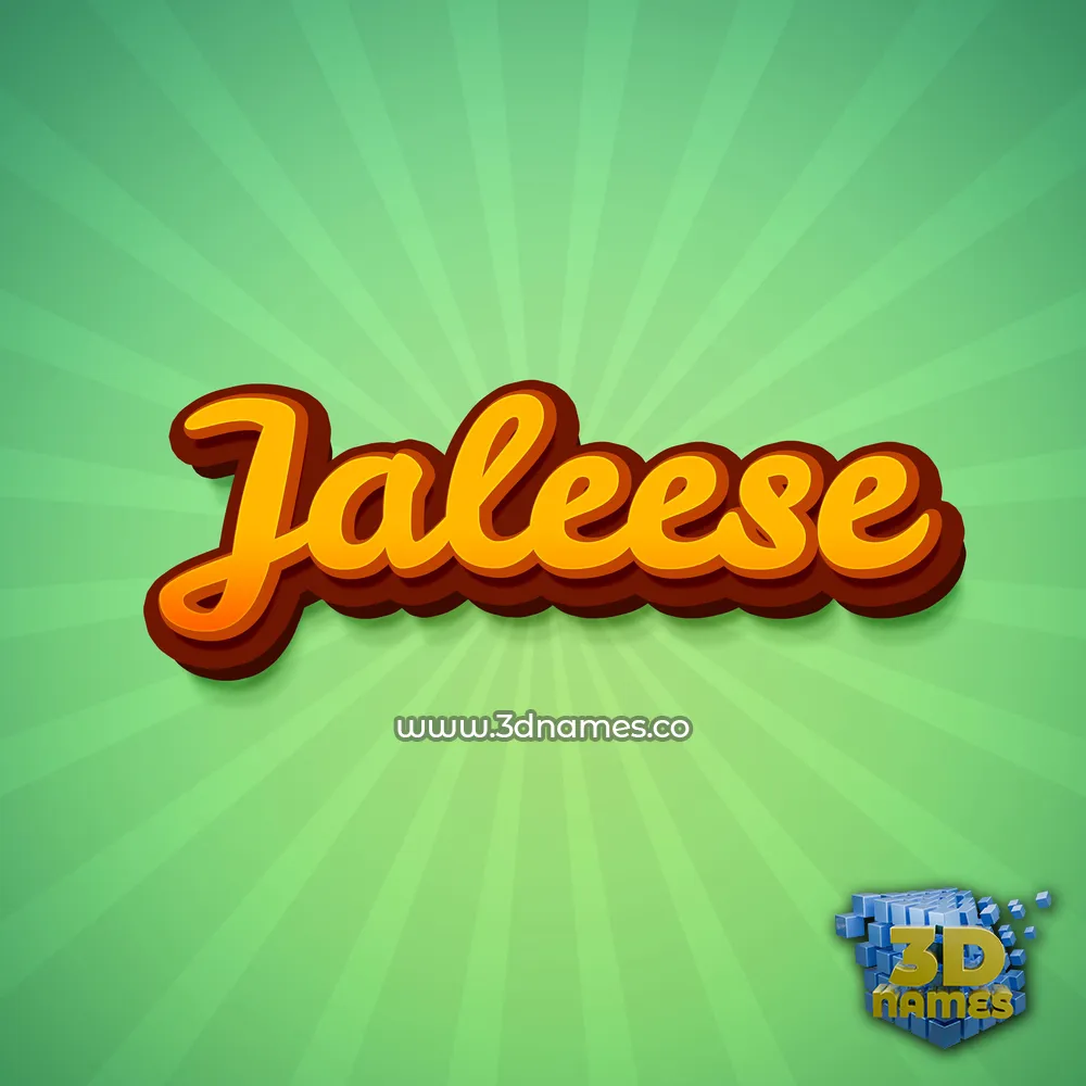 jaleese in Green Rays style - 3D name wallpaper