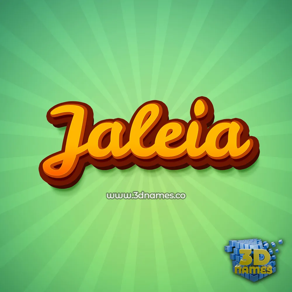 jaleia in Green Rays style - 3D name wallpaper