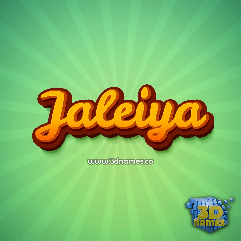 jaleiya in Green Rays style - 3D name wallpaper