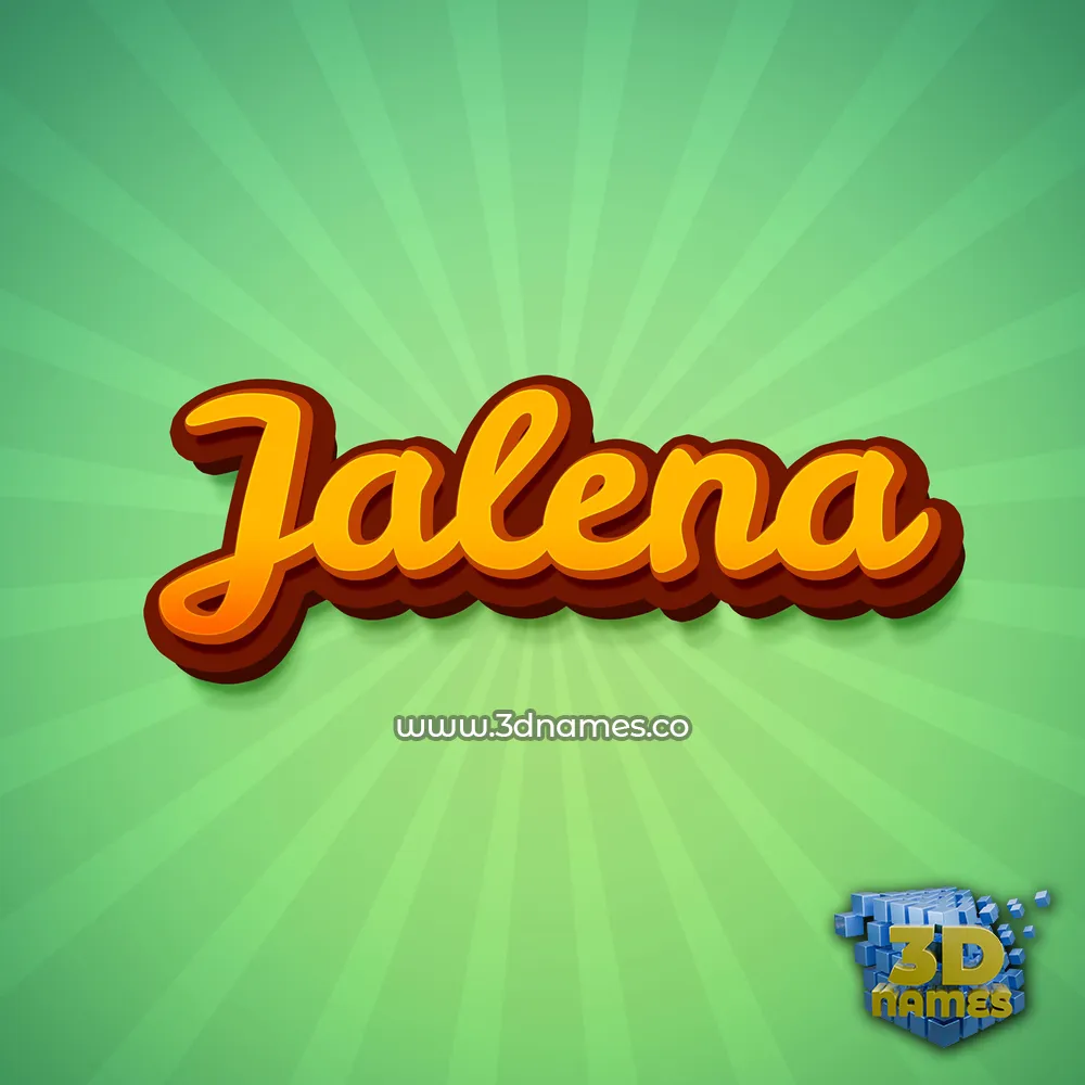 jalena in Green Rays style - 3D name wallpaper