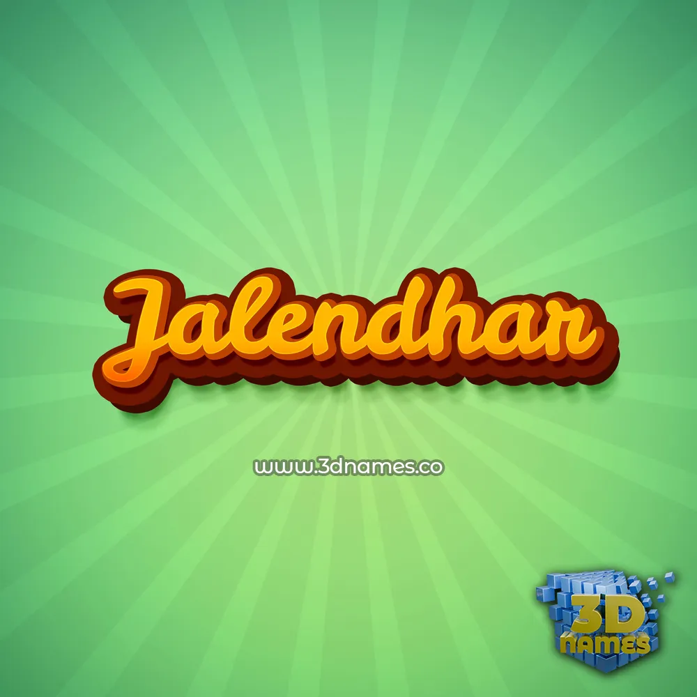 jalendhar in Green Rays style - 3D name wallpaper