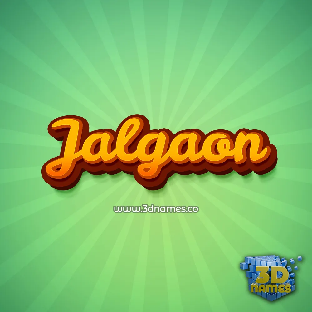 jalgaon in Green Rays style - 3D name wallpaper