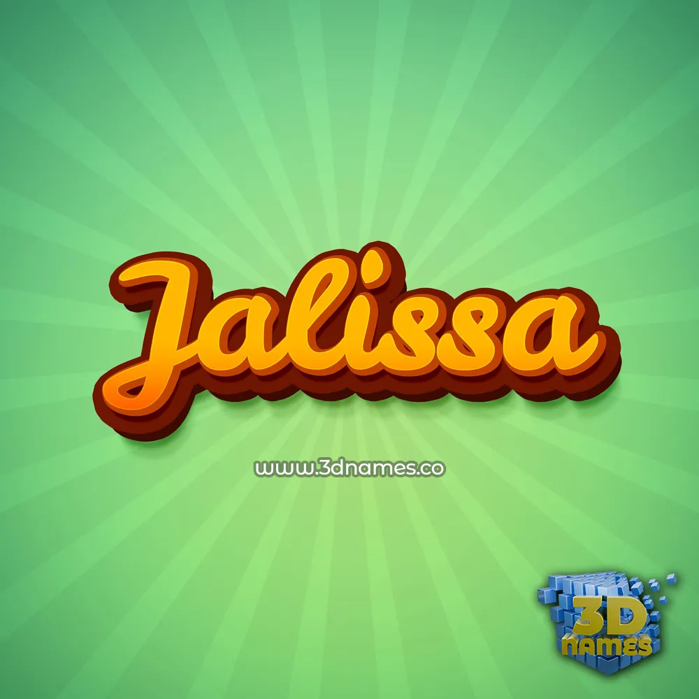 jalissa in Green Rays style - 3D name wallpaper