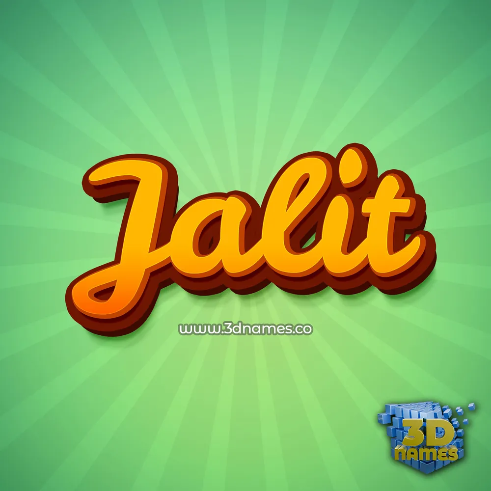 jalit in Green Rays style - 3D name wallpaper