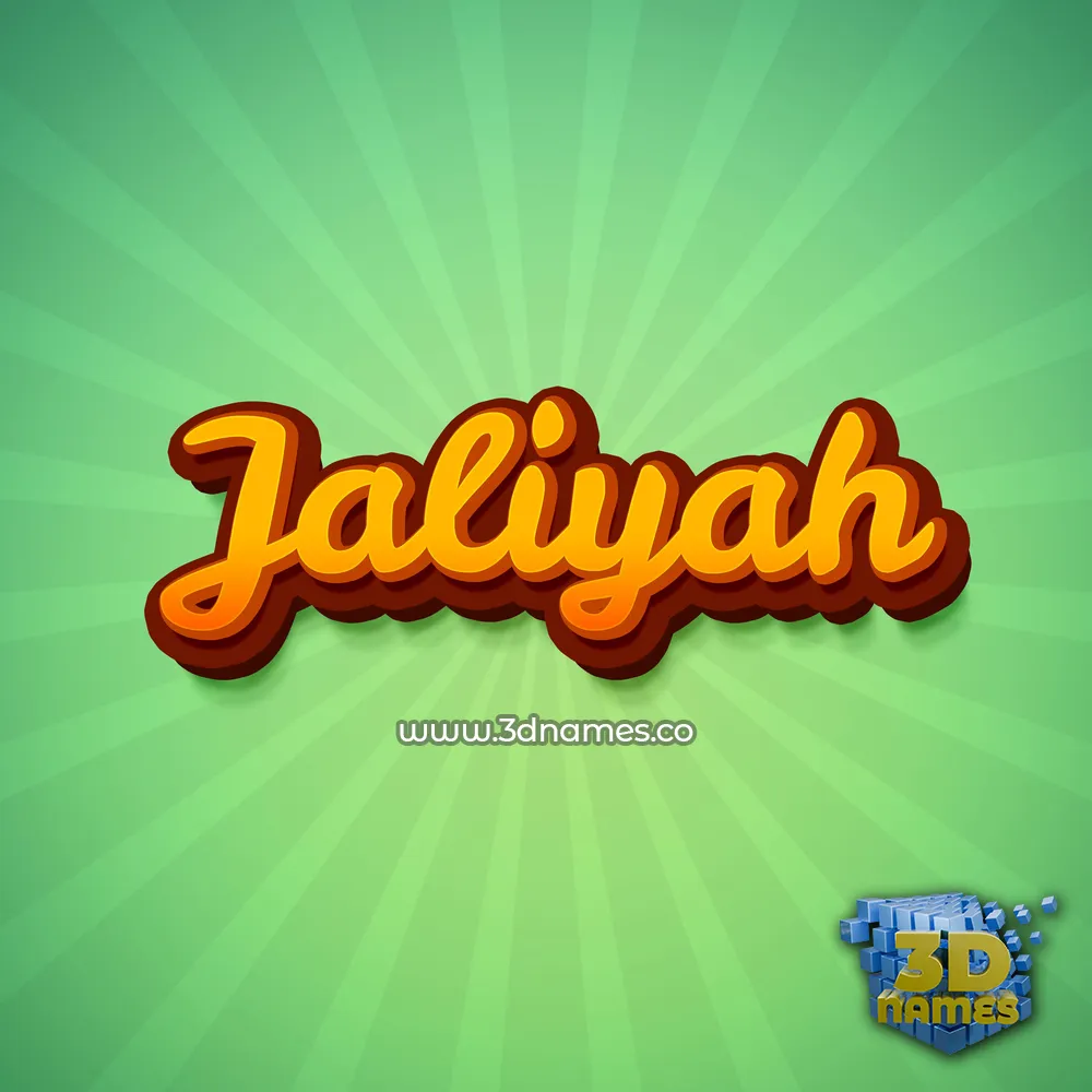 jaliyah in Green Rays style - 3D name wallpaper