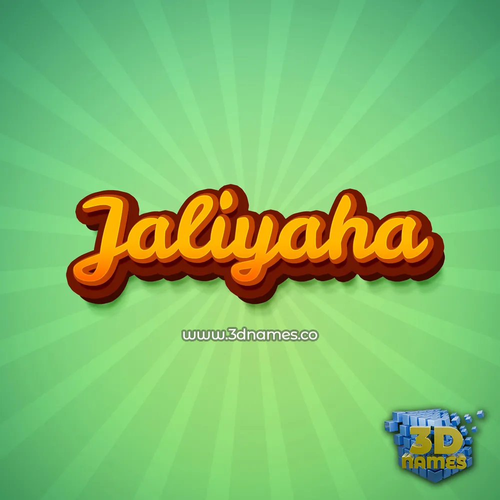 jaliyaha in Green Rays style - 3D name wallpaper