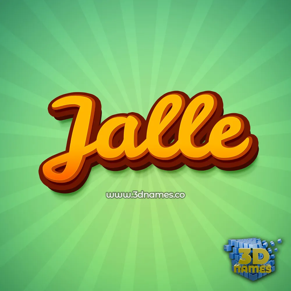 jalle in Green Rays style - 3D name wallpaper