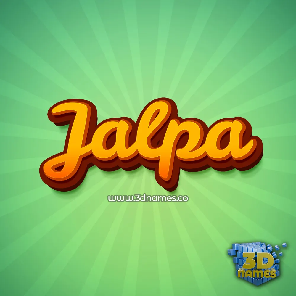 jalpa in Green Rays style - 3D name wallpaper