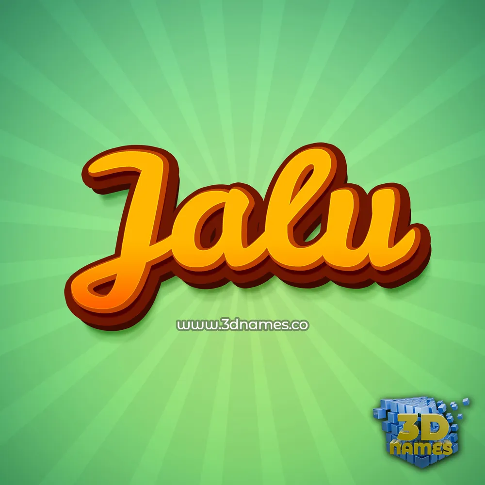 jalu in Green Rays style - 3D name wallpaper