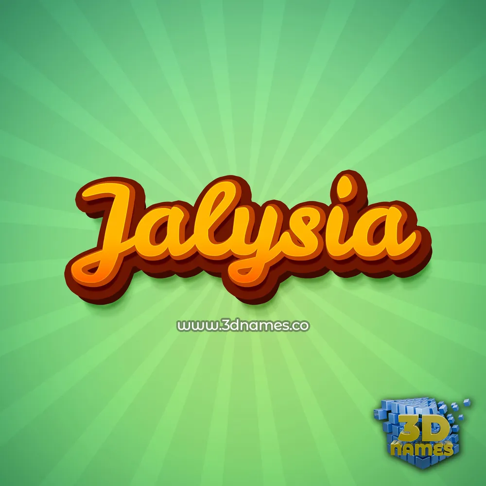 jalysia in Green Rays style - 3D name wallpaper