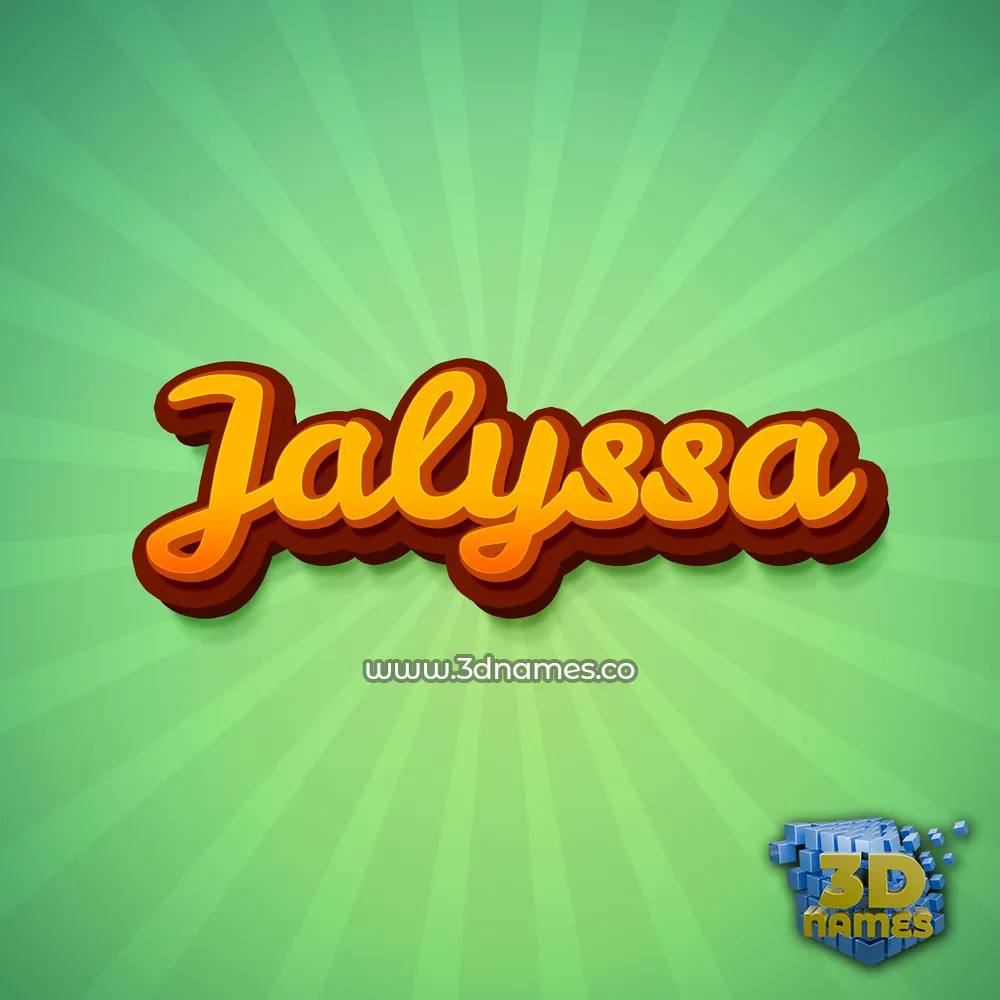 jalyssa in Green Rays style - 3D name wallpaper