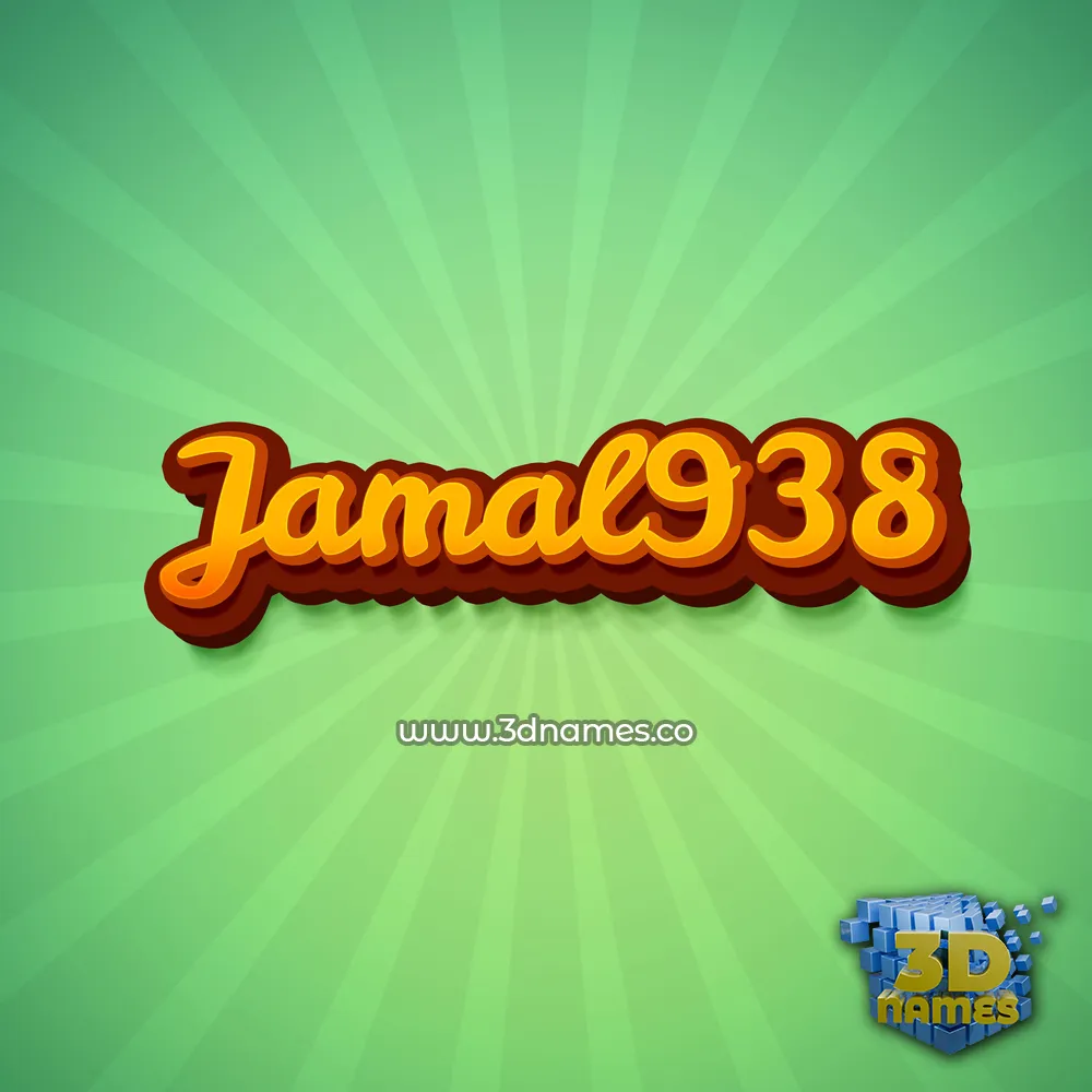 jamal938 in Green Rays style - 3D name wallpaper
